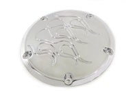 HARLEY Flame Derby Cover Chrom Passt für 1999–2018 FXST, 1999–2018 FLST, 1999–2015 FLT, 1999–2017