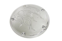 HARLEY Flame Derby Cover Chrom Passt für 1999–2018 FXST, 1999–2018 FLST, 1999–2015 FLT, 1999–2017