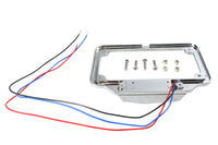 HARLEY Kennzeichenrahmen Chrom Billet mit LED-Rückleuchte, passend für 0- Custom, Anwendung für 4 x