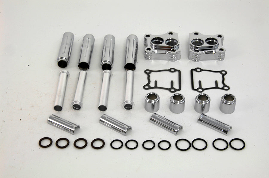 HARLEY Stößelstangen-Abdeckung und Stößelgehäuse-Kit Passend für 1999-UP FXST, 1999-UP FLST, 1999-2017 FXD, 1999-