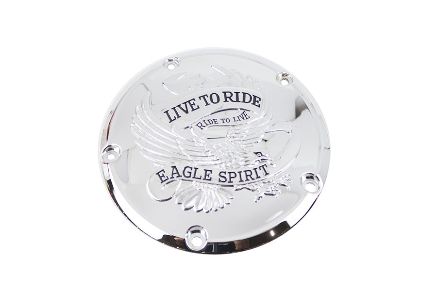HARLEY Eagle Spirit Derby Cover Chrom Passend für 1999-2018 FXST, 1999-2018 FLST, 1999-2015 FLT, 199