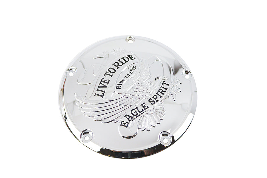 HARLEY Eagle Spirit Derby Cover Chrom Passend für 1999-2018 FXST, 1999-2018 FLST, 1999-2015 FLT, 199
