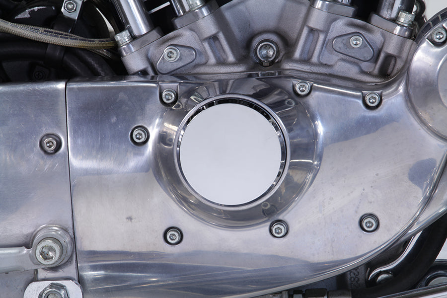 HARLEY Smooth Chrome Ignition System Cover with Hidden Screws fits 1970-1984 FL,   1971-1984 FX,   1984-1998 FXST,   1986-1998 FLST,   1982-1994 FXR,