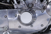 HARLEY Smooth Chrome Ignition System Cover with Hidden Screws fits 1970-1984 FL,   1971-1984 FX,   1984-1998 FXST,   1986-1998 FLST,   1982-1994 FXR,