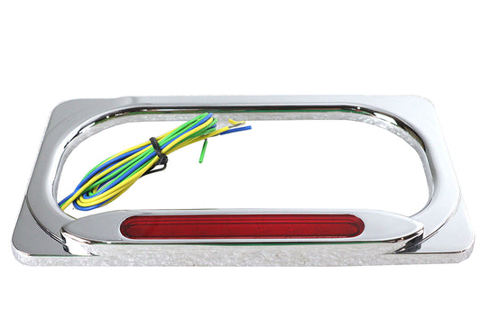 HARLEY License Plate Frame Chrome Billet with LED Top Lamp Fits 0-  Custom, application for 4 x 7" l