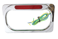 HARLEY Kennzeichenrahmen Chrom Billet mit LED-Oberlicht Passt 0- Custom, Anwendung für 4 x 7" l