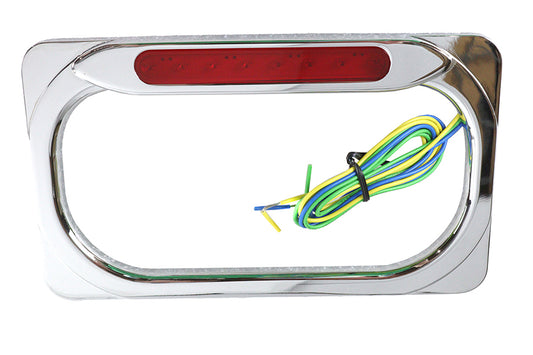 HARLEY License Plate Frame Chrome Billet with LED Top Lamp Fits 0-  Custom, application for 4 x 7" l