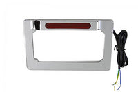HARLEY Kennzeichenrahmen Chrom Billet mit LED-Oberlicht Passt 0- Custom, Anwendung für 4 x 7" l