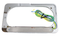 HARLEY Kennzeichenrahmen Chrom Billet mit LED-Oberlicht Passt 0- Custom, Anwendung für 4 x 7" l