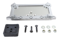 HARLEY Nummernschildrahmen Spaten-Stil Chrom Billet Passend für 0- Custom, Anwendung für 4-3/4 x 8" Nummernschilder