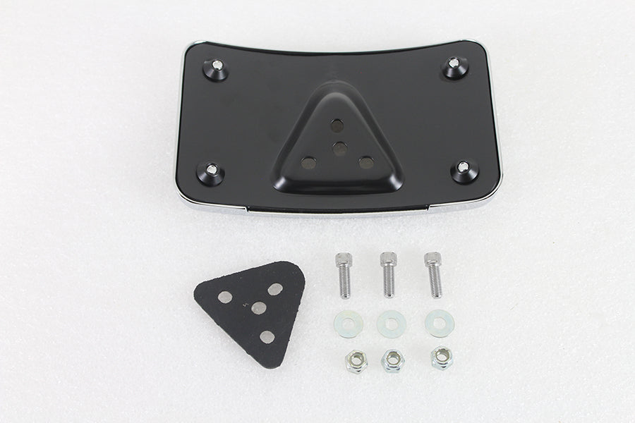 HARLEY Kennzeichenhalter gebogen Liegend verchromtes Billet passend für 1973-1984 FX, 1973-1984 FL,