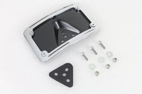 HARLEY Kennzeichenhalter gebogen Liegend verchromtes Billet passend für 1973-1984 FX, 1973-1984 FL,