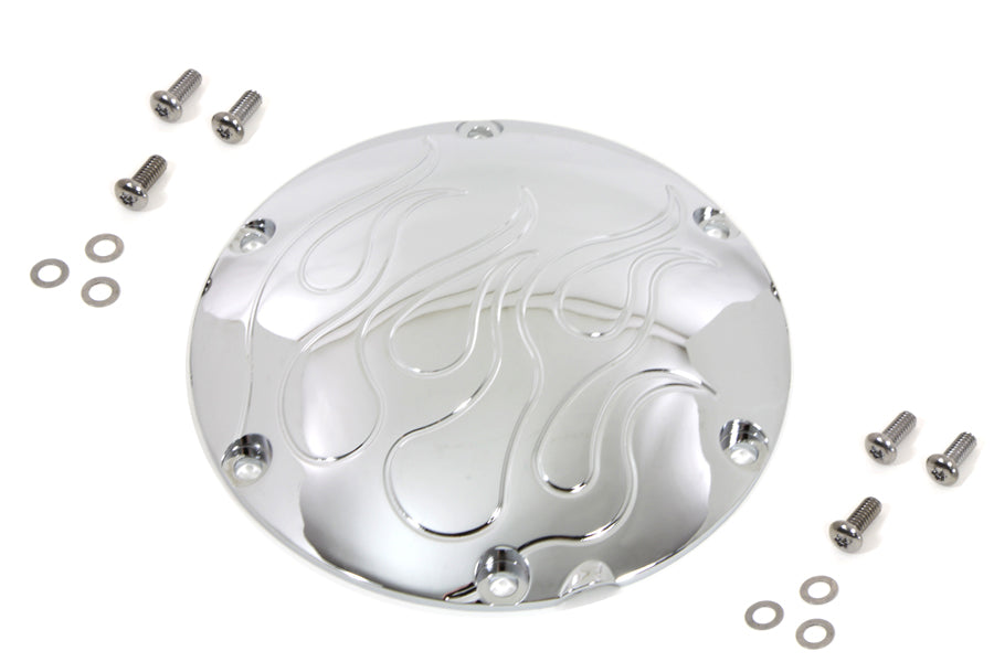 HARLEY Flame Derby-Deckel Chrom Passt 2004-UP XL,