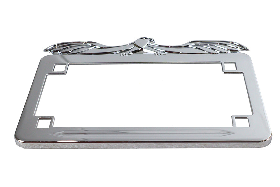 HARLEY-Kennzeichenhalter, fliegender Adler-Stil, Chrom, passt für 0- individuell, für 4 x 7" Kennzeichen
