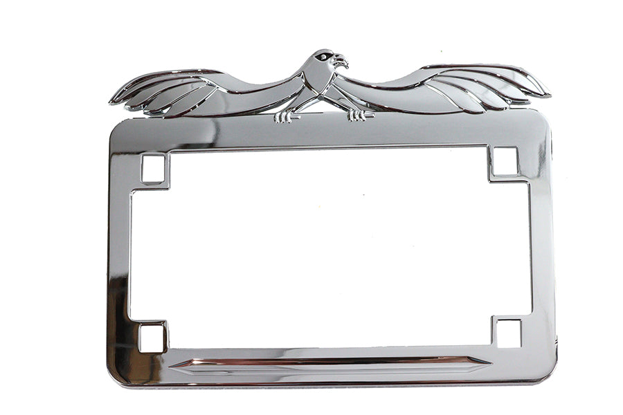 HARLEY-Kennzeichenhalter, fliegender Adler-Stil, Chrom, passt für 0- individuell, für 4 x 7" Kennzeichen