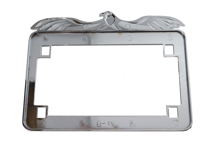 HARLEY-Kennzeichenhalter, fliegender Adler-Stil, Chrom, passt für 0- individuell, für 4 x 7" Kennzeichen
