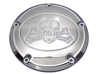 HARLEY Skull Derby Cover Chrome fits 1999-2018 FXST,   1999-2018 FLST,   1999-2015 FLT,   1999-2017 FXD,