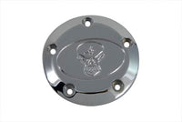 HARLEY Skull Zündsystemabdeckung 5-Loch Chrom Passt 1999-UP FXST, 1999-UP FLST, 1999-2017 FXD,