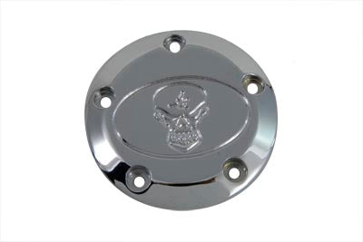 HARLEY Skull Ignition System Cover 5-Hole Chrome fits 1999-UP FXST,   1999-UP FLST,   1999-2017 FXD,   1999-UP FLT,