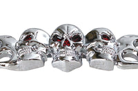 HARLEY Kennzeichenrahmen Totenkopf-Design Chrom Passt 0-  Custom, passend für 4 x 7 Zoll Kennzeichen.