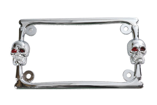 HARLEY License Plate Frame Chrome Fits 0-  Custom, application to fit 4 x 7" plates"