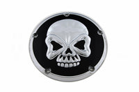 HARLEY Skull Design 5 Hole Derby Cover Chrome fits 1999-2018 FXST,   1999-2018 FLST,   1999-2015 FLT,   1999-2017 FXD,