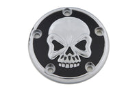 HARLEY Skull Design 5 Hole Ignition System Cover Chrome fits 1999-UP FLT,   1999-UP FXST,   1999-UP FLST,   1999-2017 FXD,