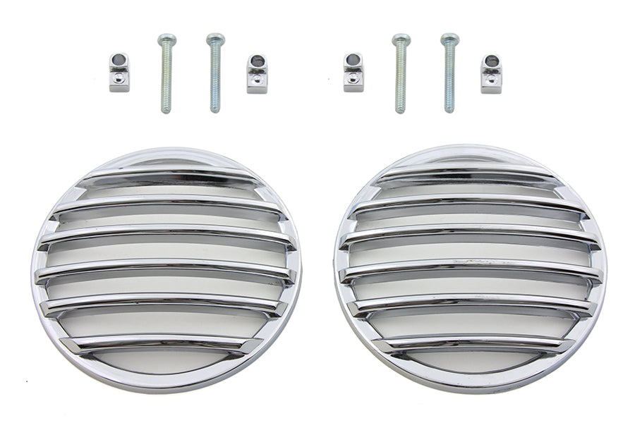 HARLEY Blinkerglas-Gitter-Set Chrom Passend für 1986-2009 FLT, 1986-2009 FLST,