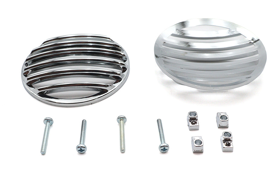 HARLEY Blinkerglas-Gitter-Set Chrom Passend für 1986-2009 FLT, 1986-2009 FLST,