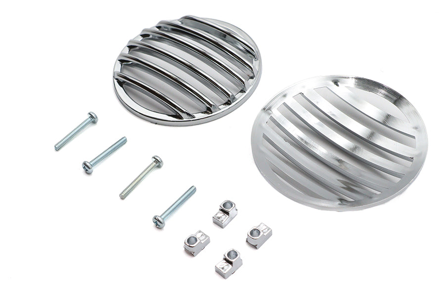 HARLEY Blinkerglas-Gitter-Set Chrom Passend für 1986-2009 FLT, 1986-2009 FLST,