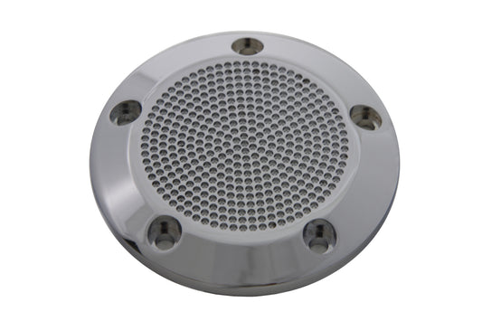 HARLEY Chrome 5-Hole Perforated Ignition System Cover Fits 1999-UP FLT,   1999-UP FXST,   1999-UP FL