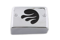 HARLEY Zündmodulabdeckung Chrom mit schwarzer Flamme passend für 2004-2011 FXD,