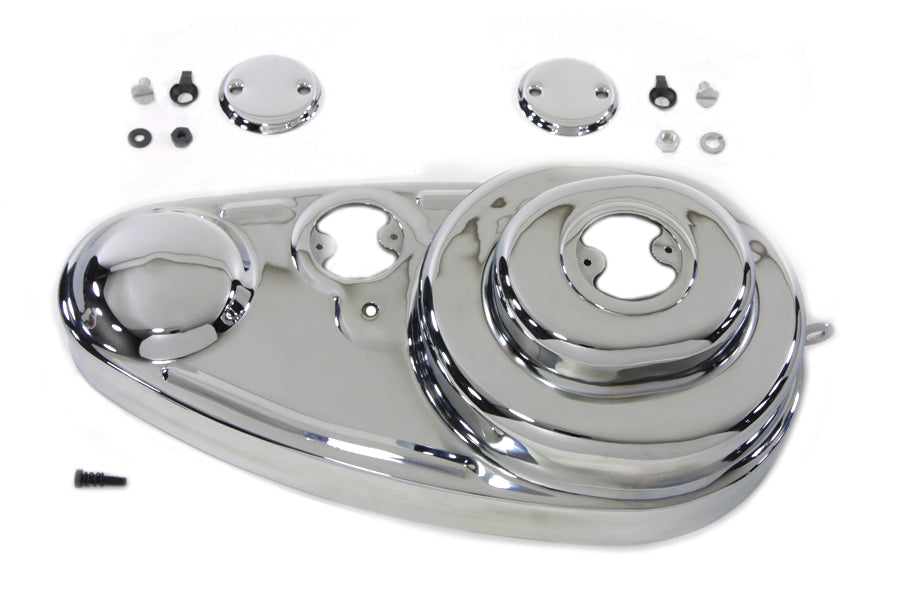 HARLEY Chrom 45 Zoll äußerer Primärdeckel-Kit passend für 1941–1963 G, 1941–1952 W,