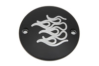 HARLEY Black Flame Zündsystemabdeckung Passend für 1970-1984 FL, 1971-1985 FX, 1984-1998 FLST, 1986