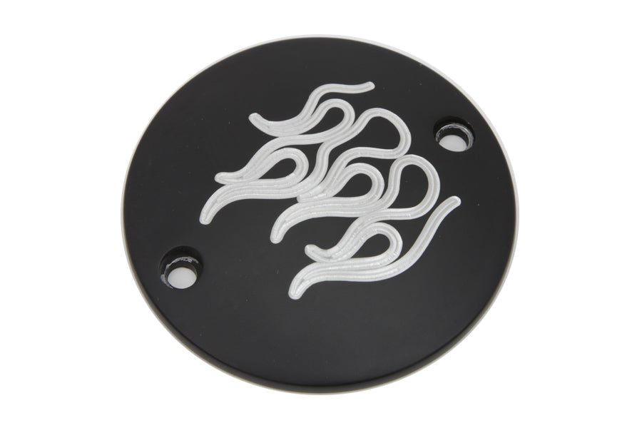 HARLEY Black Flame Zündsystemabdeckung Passend für 1970-1984 FL, 1971-1985 FX, 1984-1998 FLST, 1986