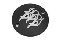HARLEY Black Flame Zündsystemabdeckung Passend für 1970-1984 FL, 1971-1985 FX, 1984-1998 FLST, 1986