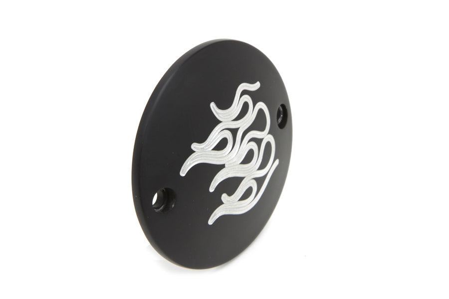 HARLEY Black Flame Zündsystemabdeckung Passend für 1970-1984 FL, 1971-1985 FX, 1984-1998 FLST, 1986