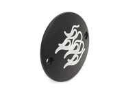 HARLEY Black Flame Zündsystemabdeckung Passend für 1970-1984 FL, 1971-1985 FX, 1984-1998 FLST, 1986