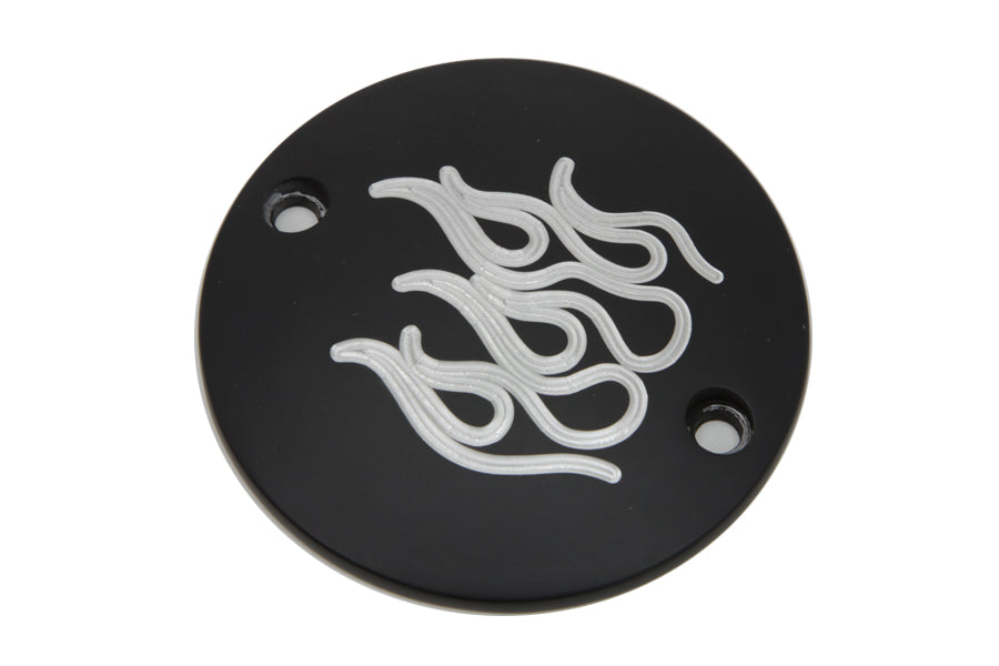 HARLEY Black Flame Zündsystemabdeckung Passend für 1970-1984 FL, 1971-1985 FX, 1984-1998 FLST, 1986