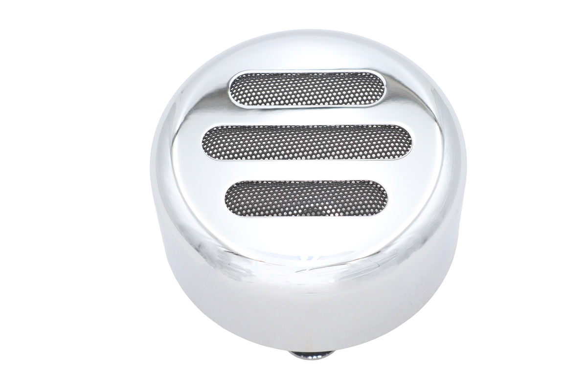 HARLEY Slotted Style Round Horn Cover Chrome Fits FLT 1993-UP,   XL 1993-UP,   FXST 1993-UP,   FLST