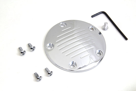 HARLEY Grooved Ignition System Cover 5-Hole Chrome Fits 1999-UP FXST,   1999-2015 FLT,   1999-2017 F