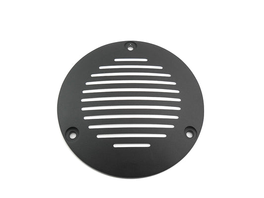 HARLEY Black Grooved 3-Hole Derby Cover Fits 1970-1984 FL,   1971-1984 FX,   1979-1998 FLT,   1979-1