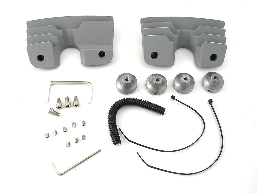 HARLEY Zylinderkopf- und Zündkerzenabdeckungssatz Silber Passend für 1999-2006 FLT, 1999-2006 FXST, 1999-2006 F