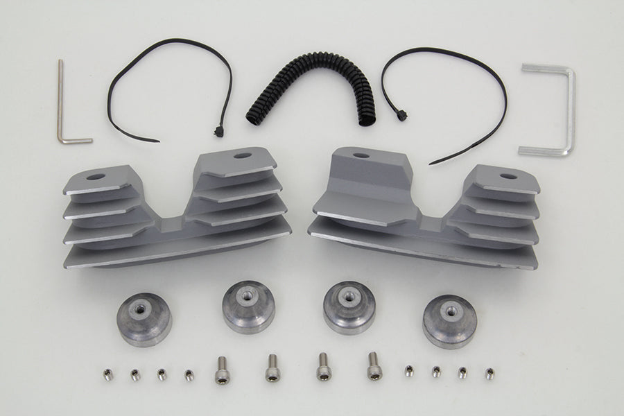HARLEY Zylinderkopf- und Zündkerzenabdeckungssatz Silber Passend für 1999-2006 FLT, 1999-2006 FXST, 1999-2006 F