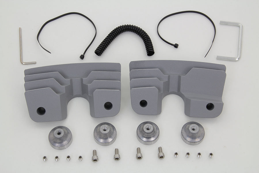 HARLEY Zylinderkopf- und Zündkerzenabdeckungssatz Silber Passend für 1999-2006 FLT, 1999-2006 FXST, 1999-2006 F