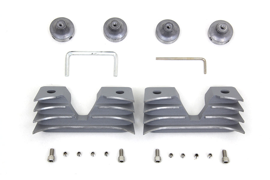 HARLEY Zylinderkopf- und Zündkerzenabdeckung Kit Silber Passend für 2004-UP XL,