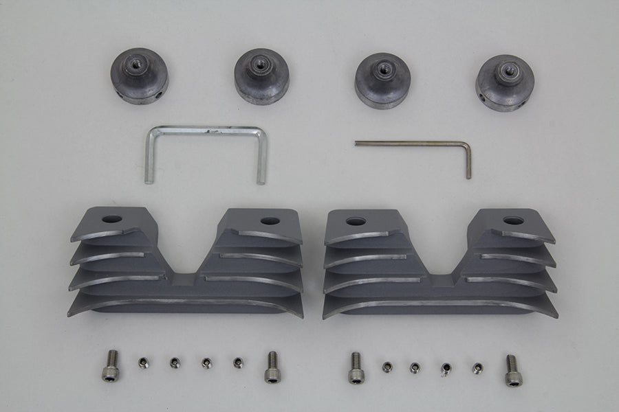 HARLEY Zylinderkopf- und Zündkerzenabdeckung Kit Silber Passend für 2004-UP XL,