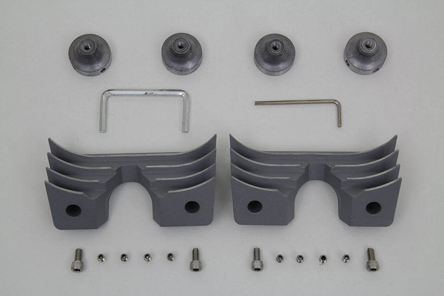 HARLEY Zylinderkopf- und Zündkerzenabdeckung Kit Silber Passend für 2004-UP XL,