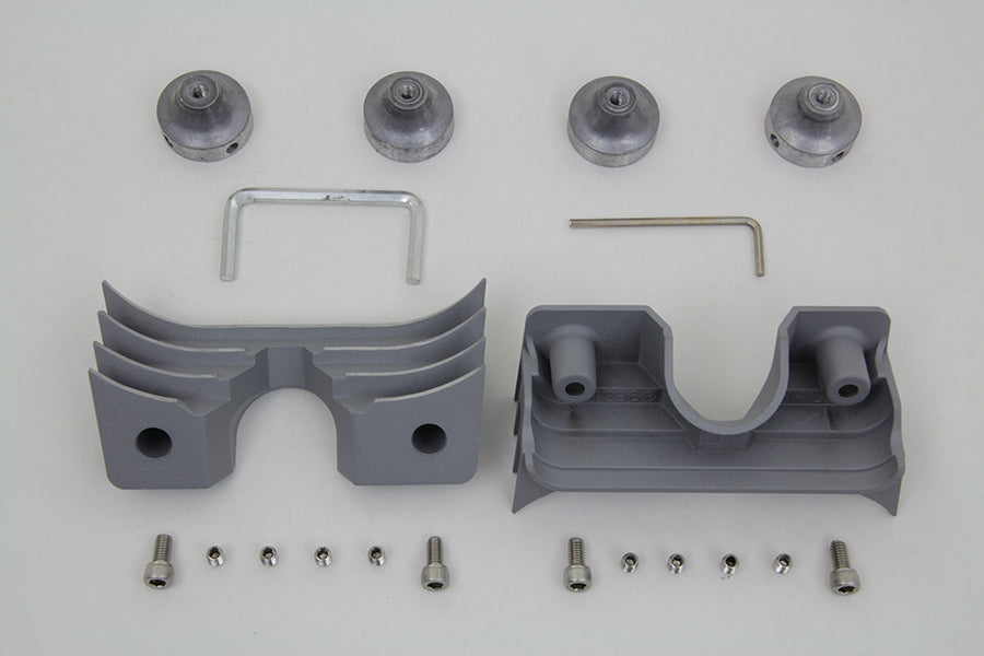 HARLEY Zylinderkopf- und Zündkerzenabdeckung Kit Silber Passend für 2004-UP XL,