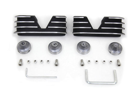HARLEY Head Bolt and Spark Plug Cover Kit Black Fits 2004-UP XL,